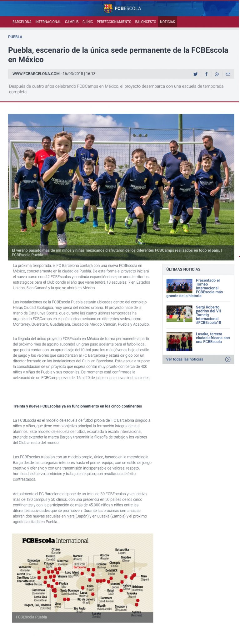 2018-05-FCBEscola Lanzamiento escuela Puebla